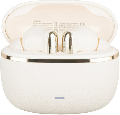 Bluetooth kihangosító Monster Clarity 200, TWS, ANC, Világos krém