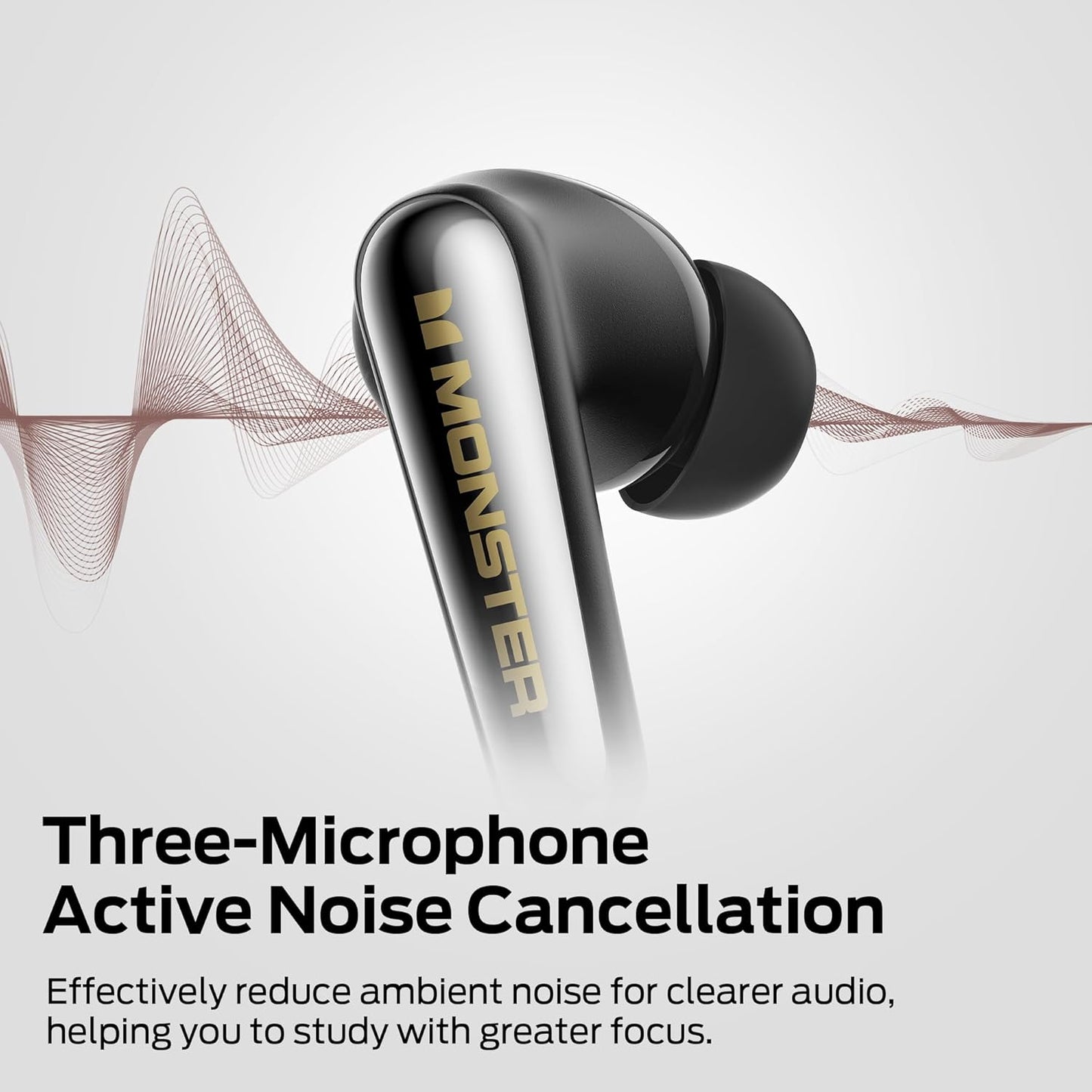 Bluetooth Handsfree Monster Clarity 200, TWS, ANC, Black