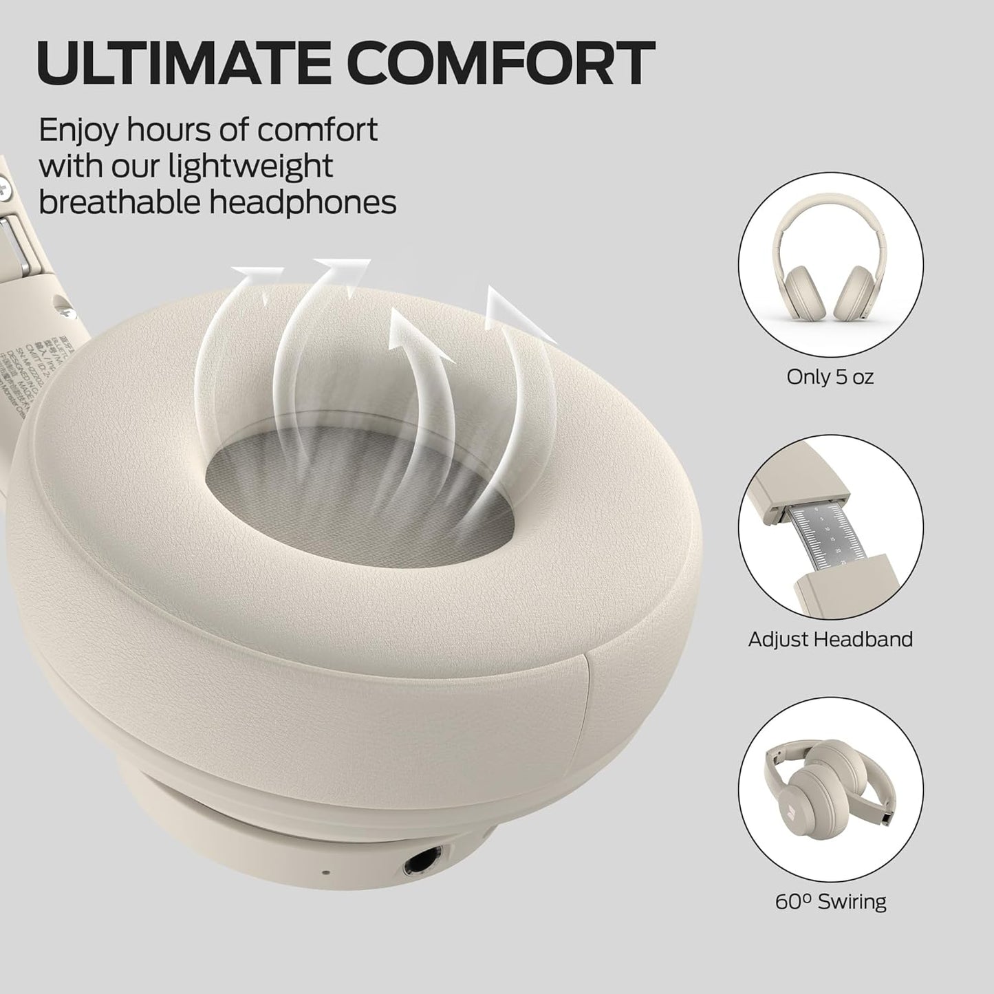 Bluetooth Handsfree Monster Mission 100, MultiPoint, A2DP, ANC, White