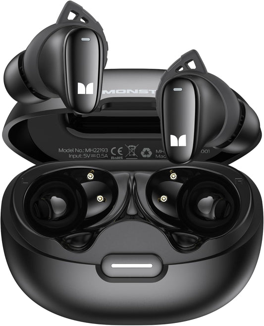 Bluetooth kihangosító Monster N-Lite 206, TWS, Fekete