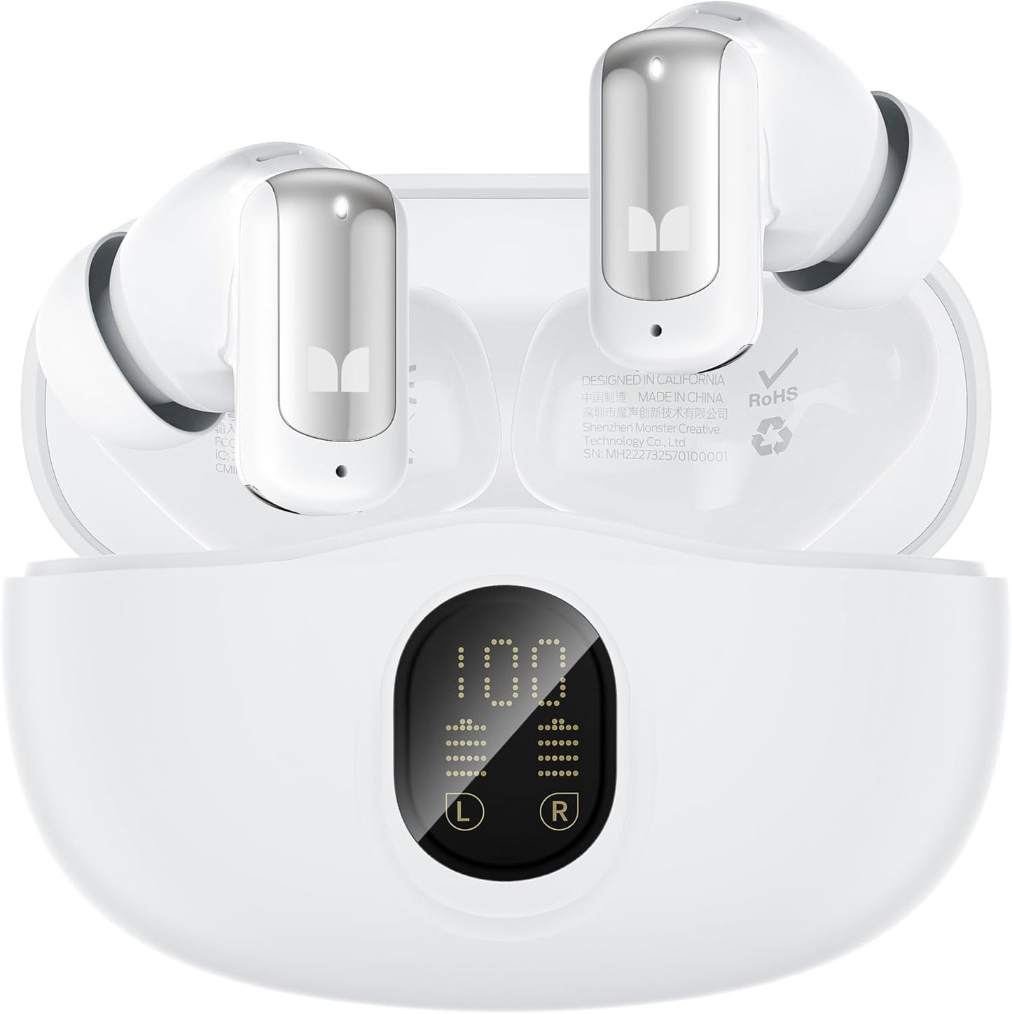 Bluetooth kihangosító Monster N-Lite 217, TWS, Fehér