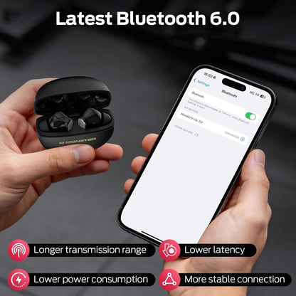 Bluetooth kihangosító Monster N-Lite 310, TWS, Fekete