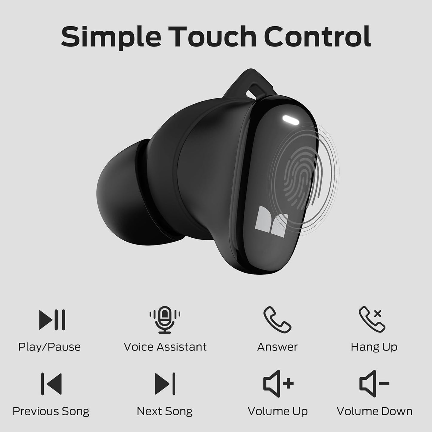 Bluetooth kihangosító Monster N-Lite 206, TWS, Fekete