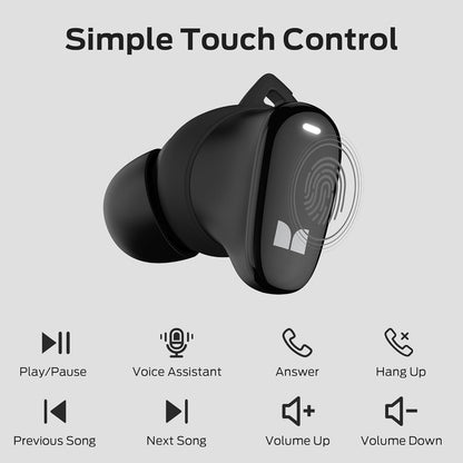 Bluetooth kihangosító Monster N-Lite 206, TWS, Fekete