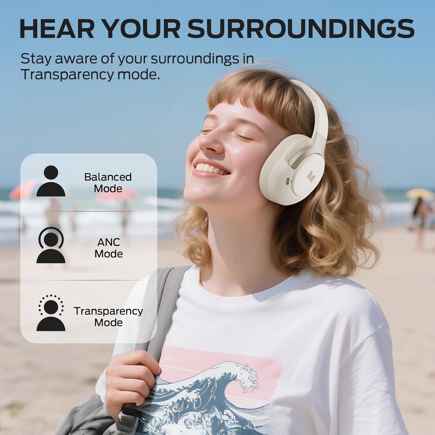 Bluetooth Handsfree Monster Persona 5th, MultiPoint, A2DP, ANC, White