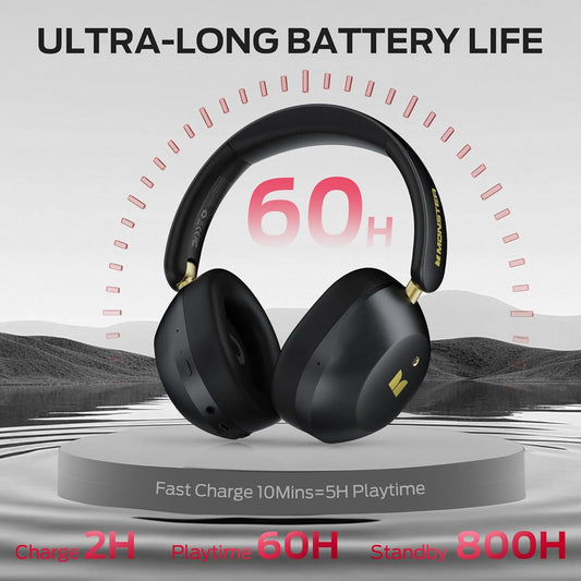 Bluetooth kihangosító Monster Persona 6th, MultiPoint, A2DP, ANC, Fekete