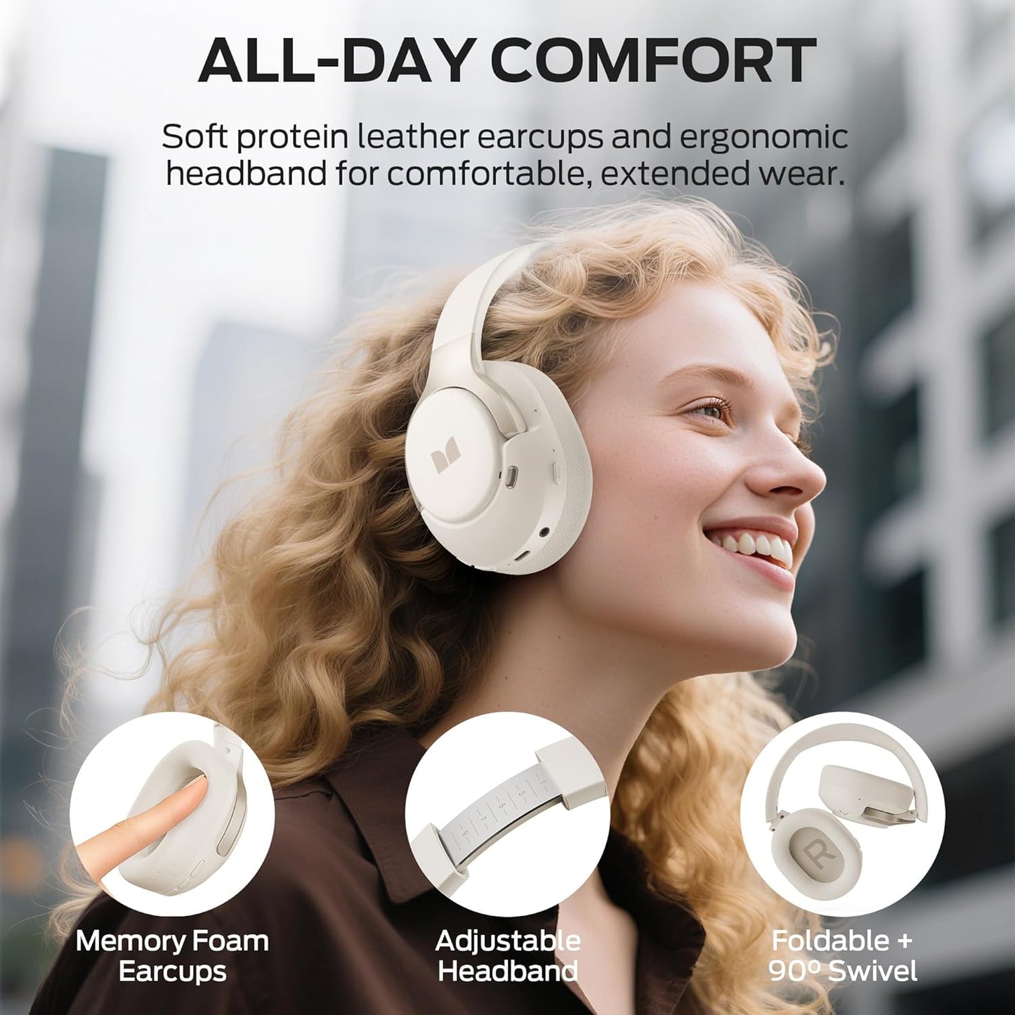Bluetooth Handsfree Monster Persona 5th, MultiPoint, A2DP, ANC, White