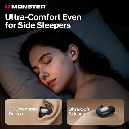 Bluetooth kihangosító Monster Sleep Ear100, TWS, fekete