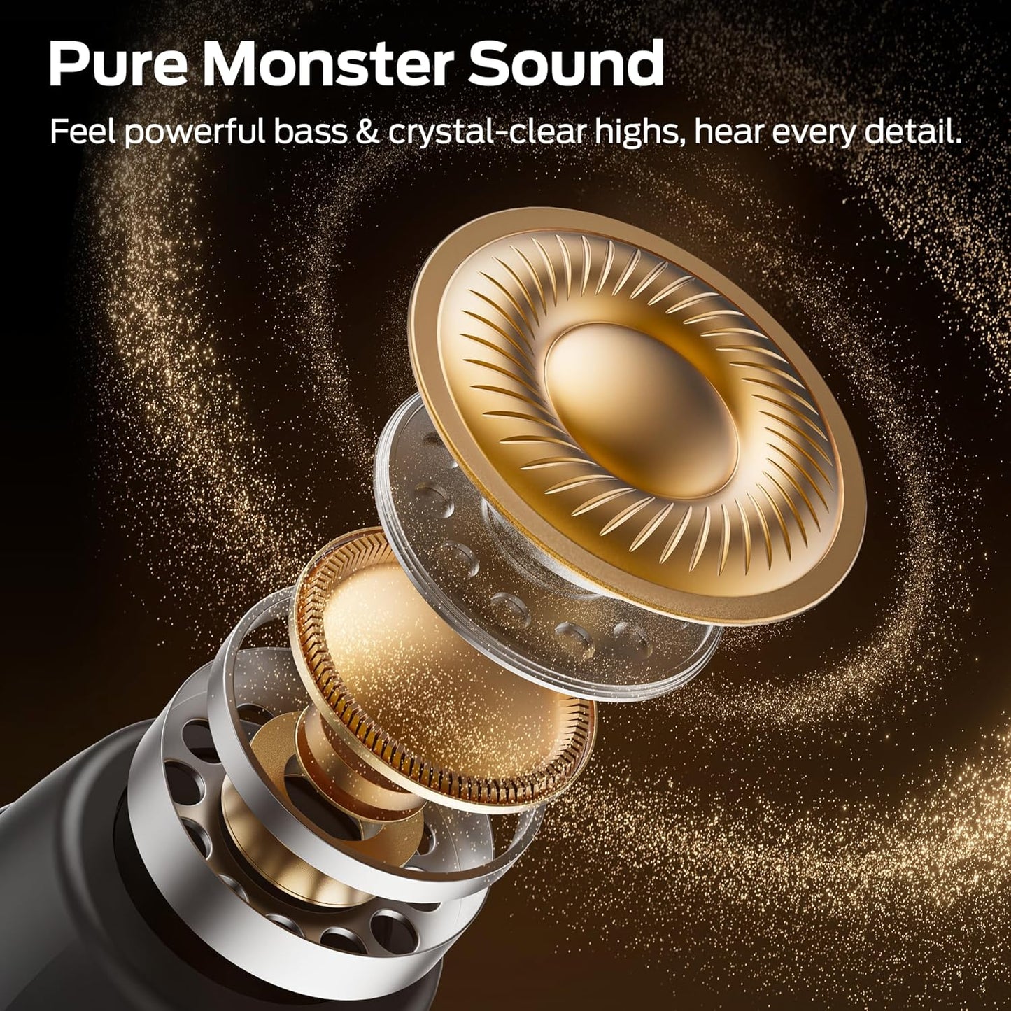 Bluetooth kihangosító Monster Sleep Ear100, TWS, fekete