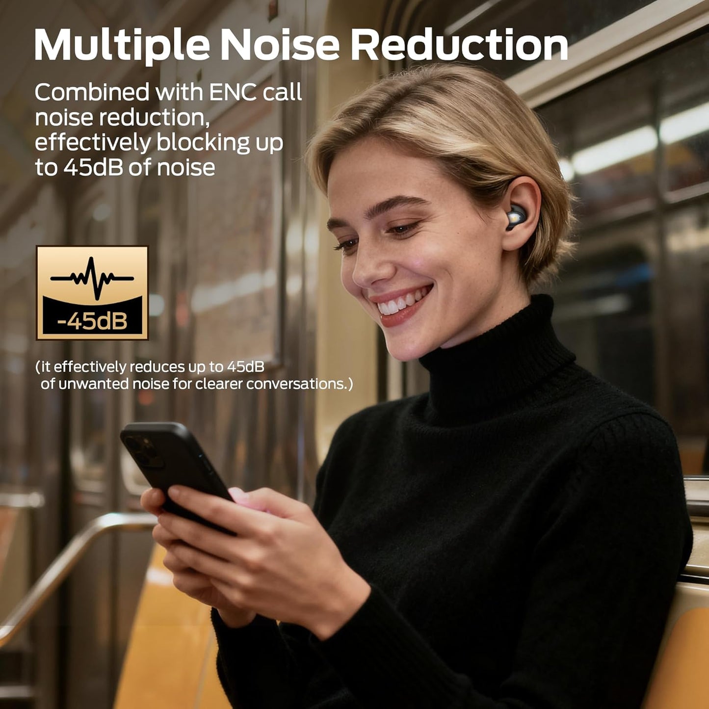 Bluetooth Handsfree Monster Sleep Ear100, TWS, Black