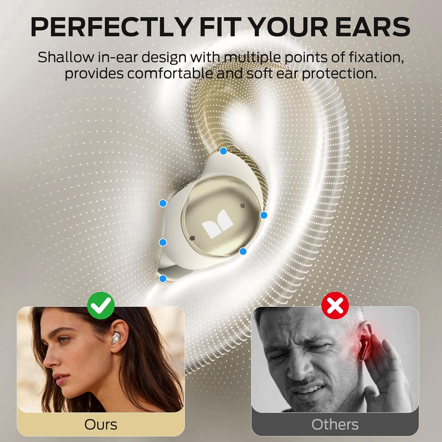 Bluetooth kihangosító Monster Sleep Ear200, TWS, ANC, Arany