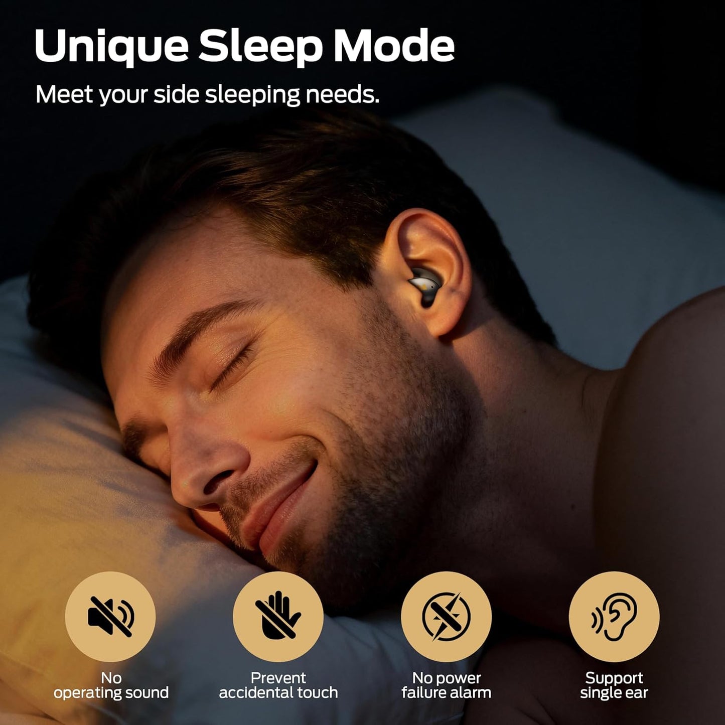 Bluetooth kihangosító Monster Sleep Ear100, TWS, fekete