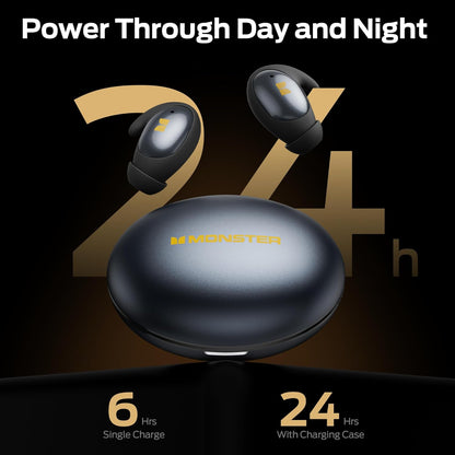Bluetooth kihangosító Monster Sleep Ear100, TWS, fekete