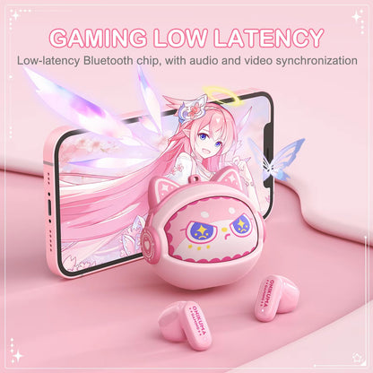 Onikuma TX603 Bluetooth kihangosító, TWS, rózsaszín