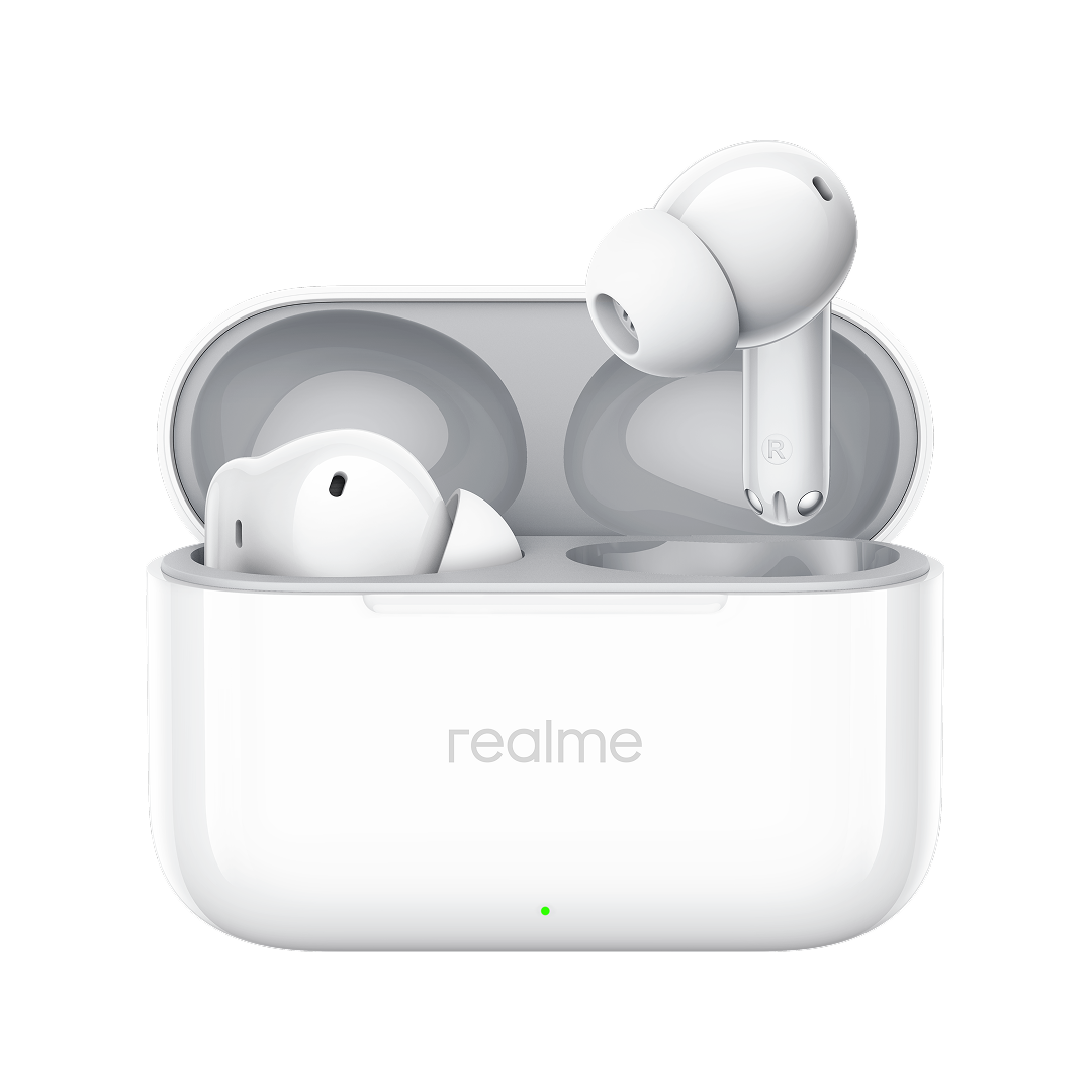Handsfree Bluetooth Realme Buds T200, TWS, ANC, MultiPoint, Fehér