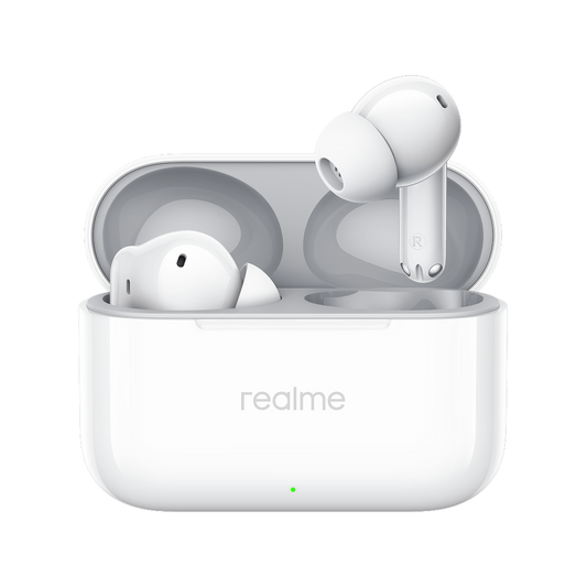 Handsfree Bluetooth Realme Buds T200, TWS, ANC, MultiPoint, Fehér
