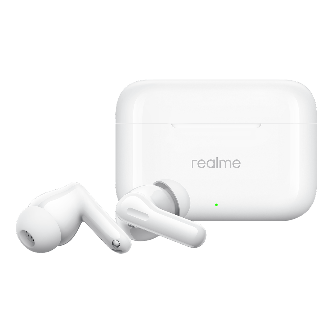 Handsfree Bluetooth Realme Buds T200, TWS, ANC, MultiPoint, Fehér