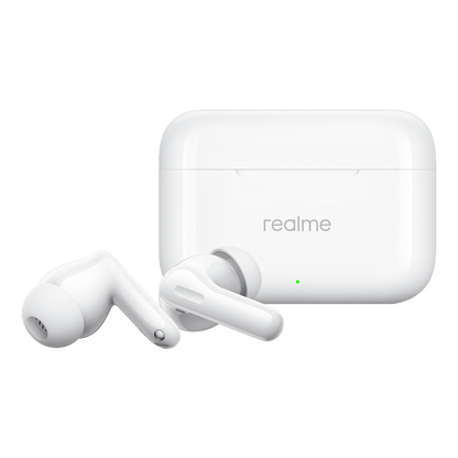 Handsfree Bluetooth Realme Buds T200, TWS, ANC, MultiPoint, Fehér