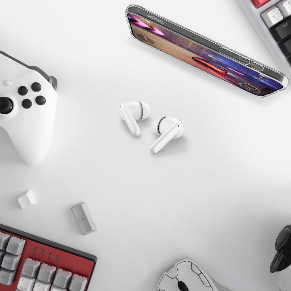 Handsfree Bluetooth Spigen SA2400, TWS, ANC, Fehér