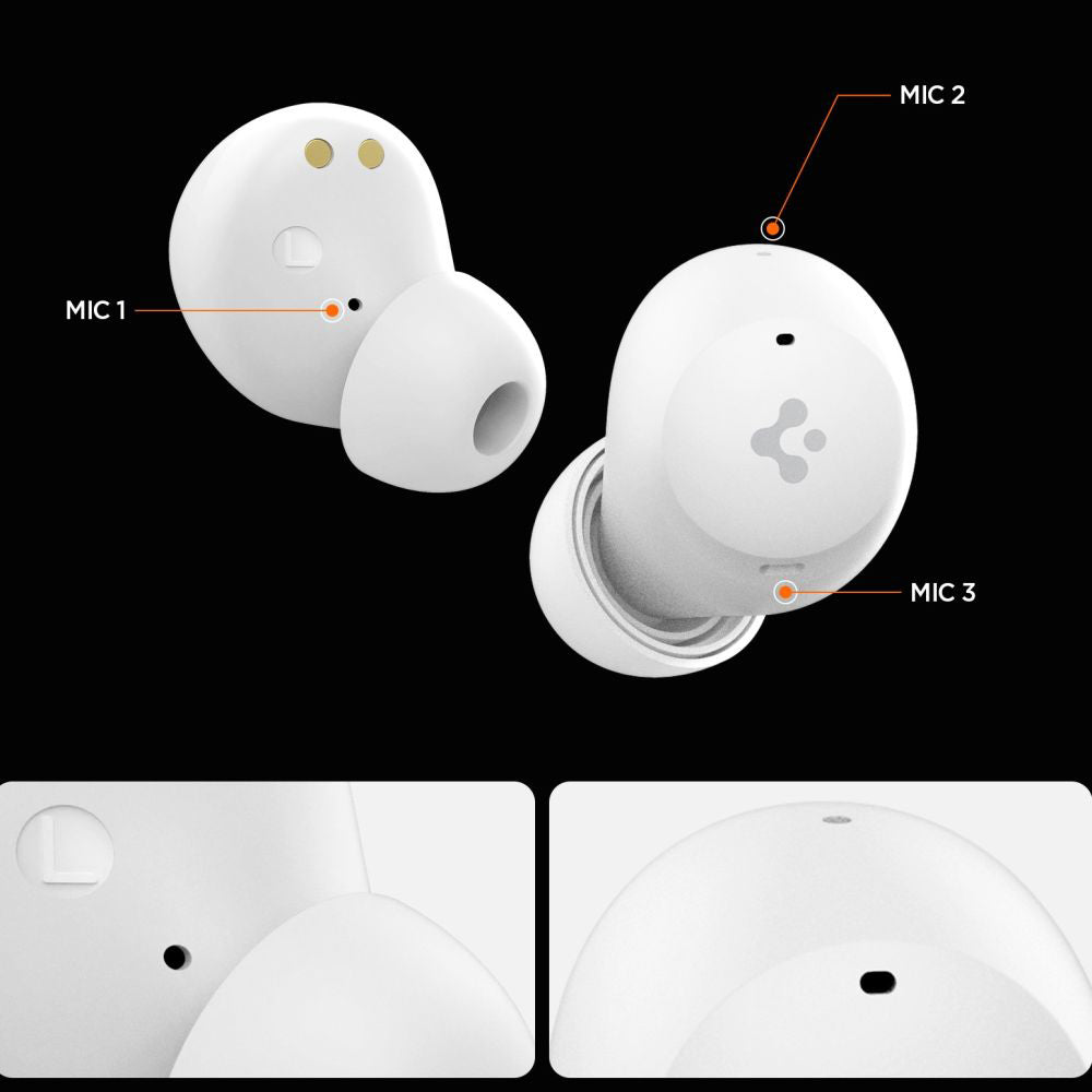 Handsfree Bluetooth Spigen SA2401, TWS, ANC, Fehér ASD07963