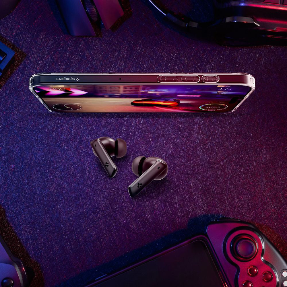 Handsfree Bluetooth Spigen SA2402, TWS, ANC, Fekete