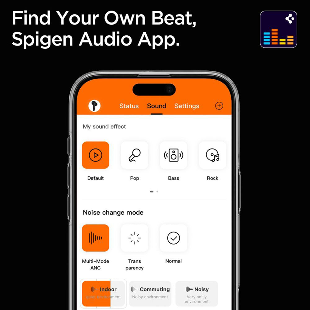 Handsfree Bluetooth Spigen SA2402, TWS, ANC, Fekete