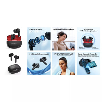 Bluetooth kihangosító TaoTronics TT-BH1120, TWS, Fekete