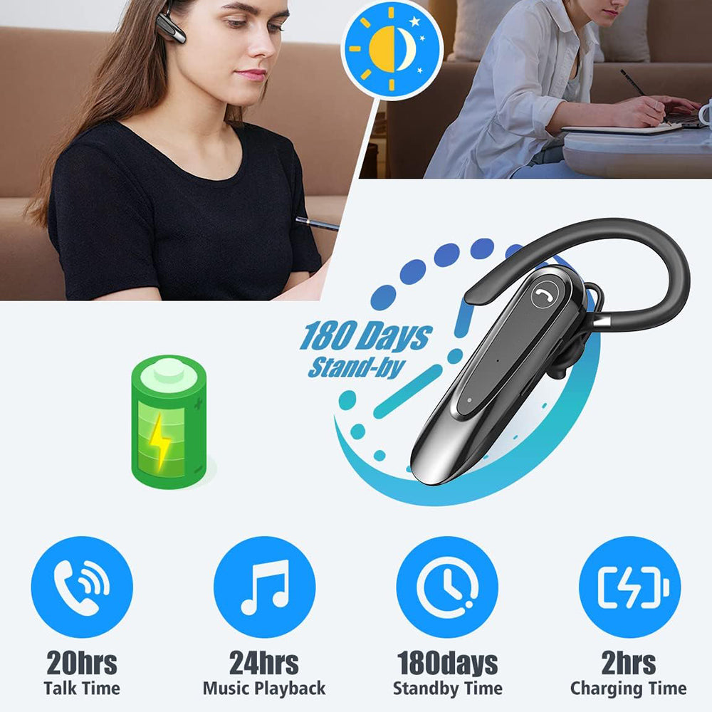 Handsfree Bluetooth Techsuit CB2 AirTalk, A2DP, Fekete