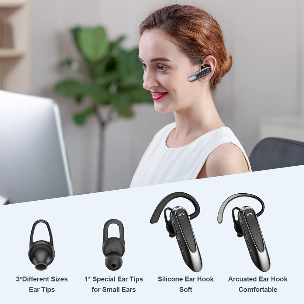 Handsfree Bluetooth Techsuit CB2 AirTalk, A2DP, Fekete
