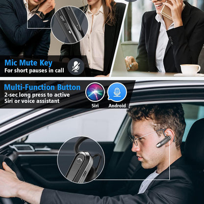 Handsfree Bluetooth Techsuit CB2 AirTalk, A2DP, Fekete