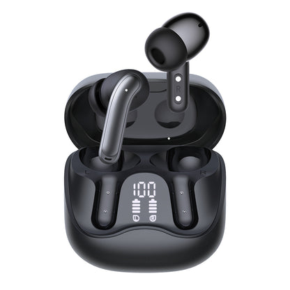 Handsfree Bluetooth Techsuit CW5 EchoFit Pro, TWS, ANC, MultiPoint, Fekete