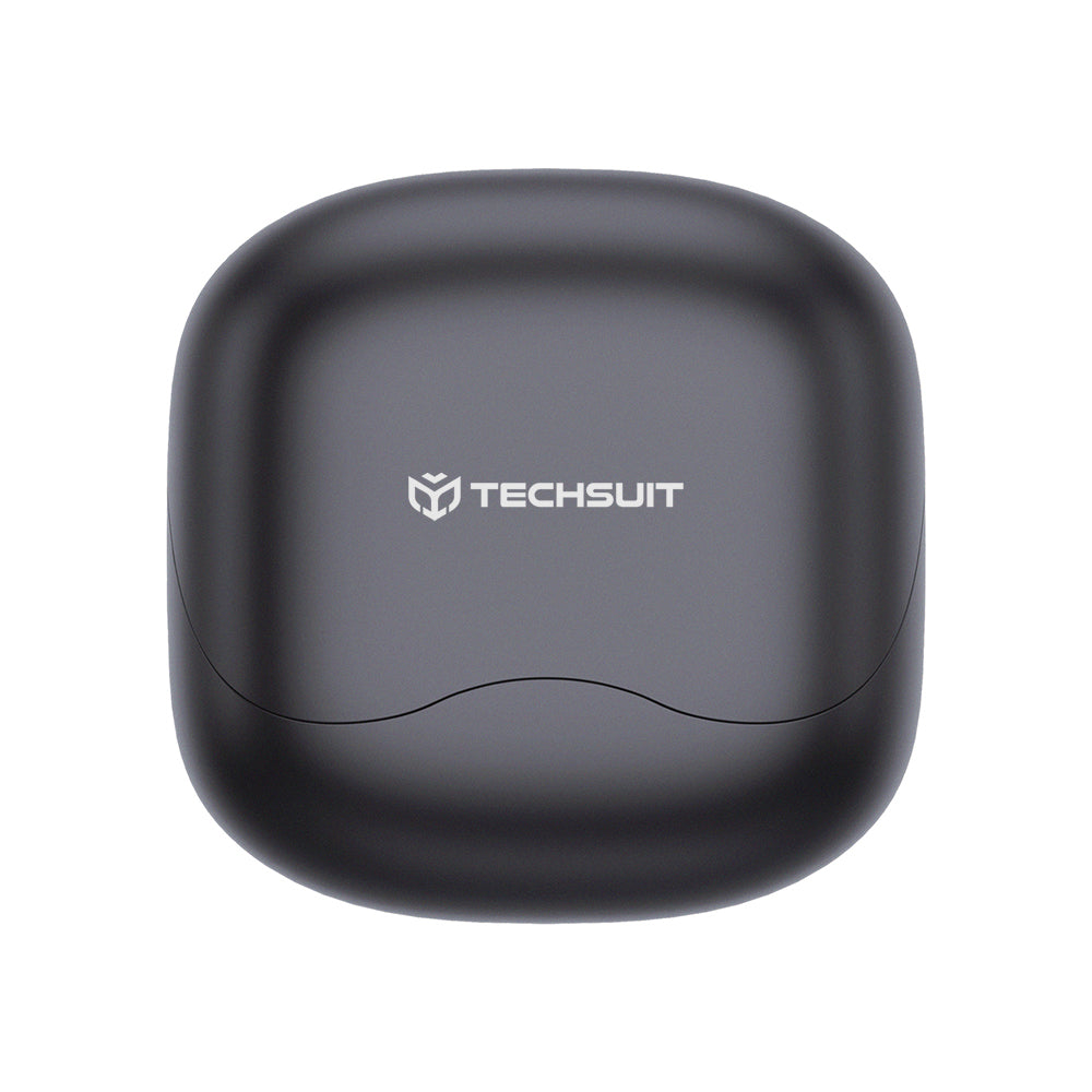 Handsfree Bluetooth Techsuit CW5 EchoFit Pro, TWS, ANC, MultiPoint, Fekete