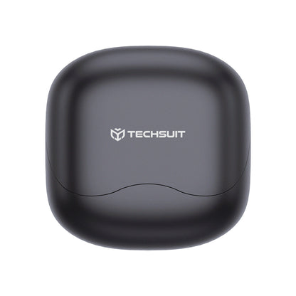 Handsfree Bluetooth Techsuit CW5 EchoFit Pro, TWS, ANC, MultiPoint, Fekete