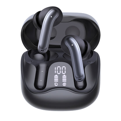 Handsfree Bluetooth Techsuit CW5 EchoFit Pro, TWS, ANC, MultiPoint, Fekete