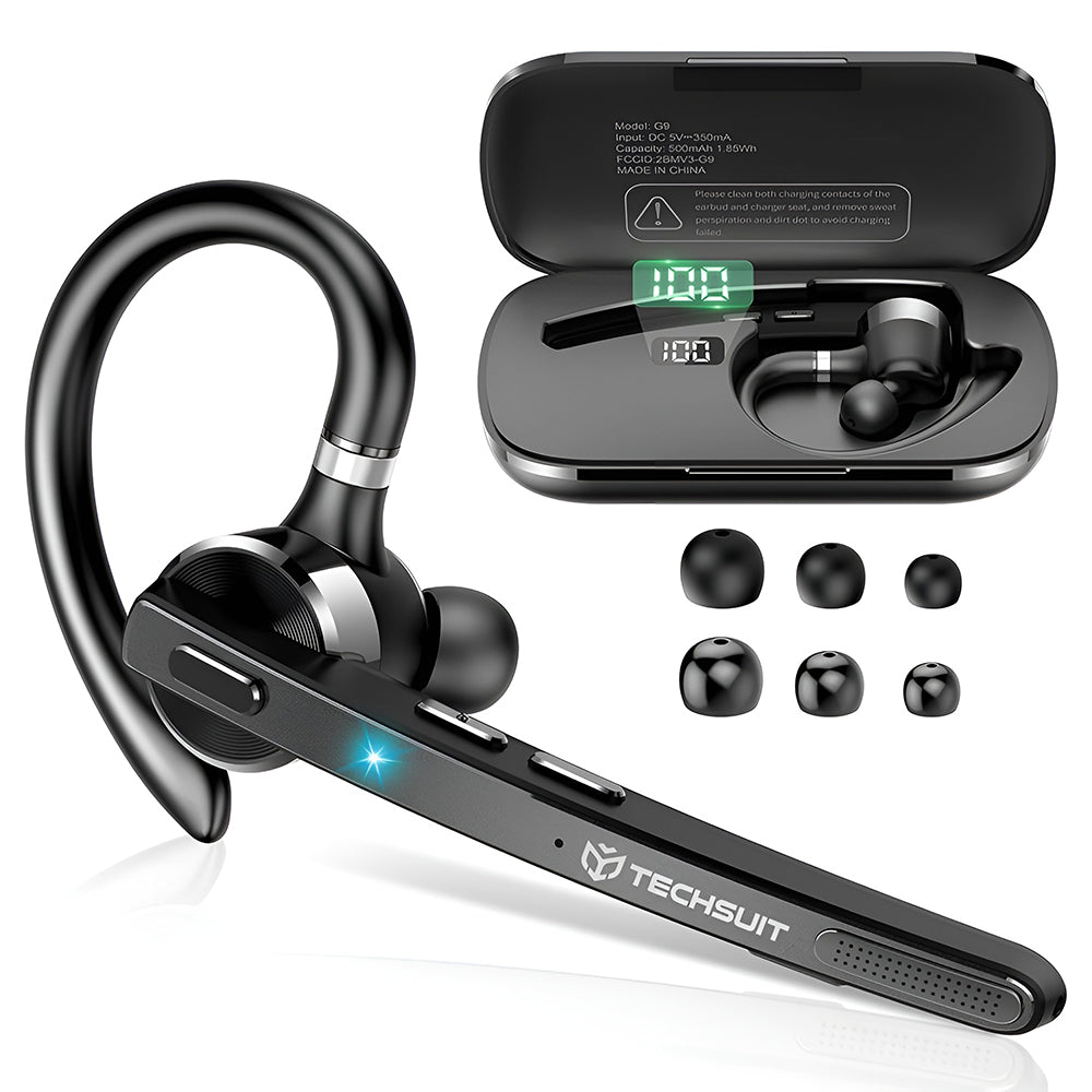 Handsfree Bluetooth Techsuit G9 TalkZen, A2DP, Fekete