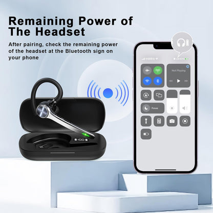 Techsuit Hearyo A6L Bluetooth Call Center fejhallgató, fekete