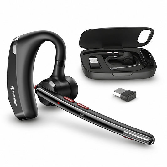 Techsuit SoundForce Pro G10 Bluetooth Call Center fejhallgató, A2DP, Fekete