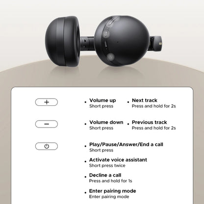 Handsfree Bluetooth UGREEN HiTune Max 2 HP205, MultiPoint, A2DP, ANC, Fekete