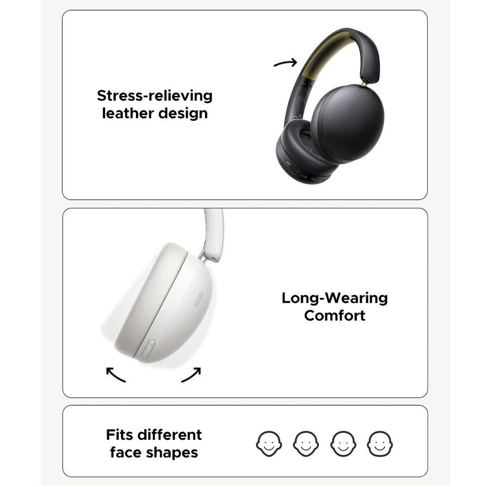 Handsfree Bluetooth UGREEN HiTune Max 2 HP205, MultiPoint, A2DP, ANC, Fekete