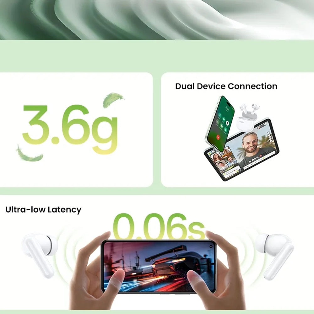 Handsfree Bluetooth UGREEN HiTune P3 WS207, TWS, MultiPoint, Fehér
