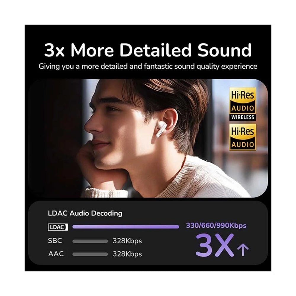 Handsfree Bluetooth UGREEN HiTune T6 Magic WS211, TWS, ANC, MultiPoint, Fehér