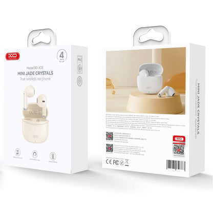 Bluetooth kihangosító XO Design X33, TWS, bézs színű 