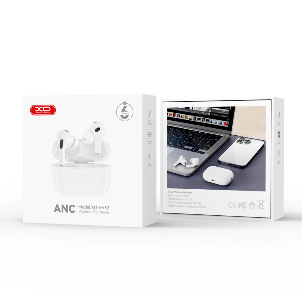 Handsfree Bluetooth XO Design EV53, TWS, ANC, Fehér