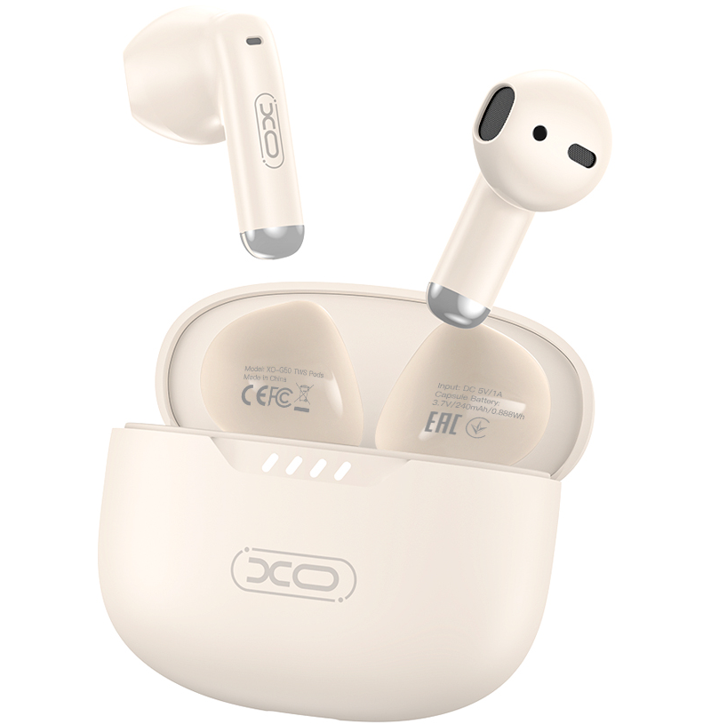 Bluetooth kihangosító XO Design G50, TWS, bézs