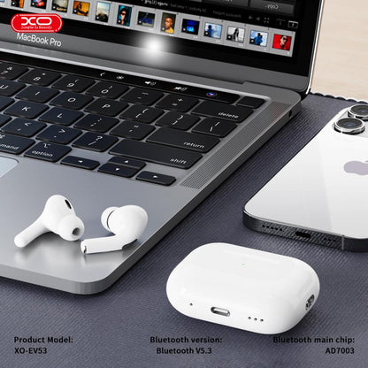 Handsfree Bluetooth XO Design EV53, TWS, ANC, Fehér