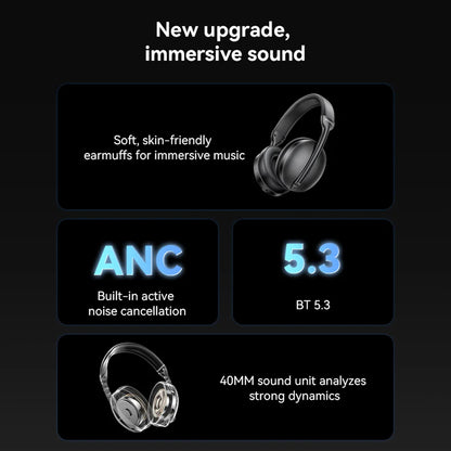 Handsfree Bluetooth Yesido EP08, A2DP, ANC, Fekete