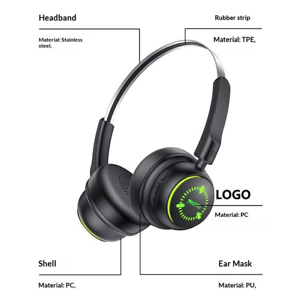 Handsfree Bluetooth Yesido EP15 Kids, A2DP, Fekete