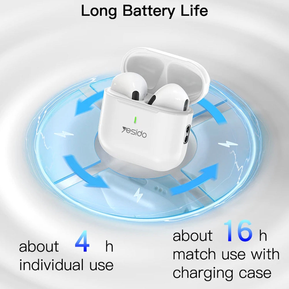 Handsfree Bluetooth Yesido TWS17, TWS, Fehér