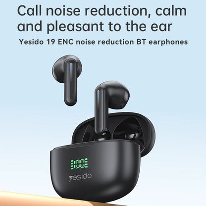 Handsfree Bluetooth Yesido TWS19, TWS, Fekete