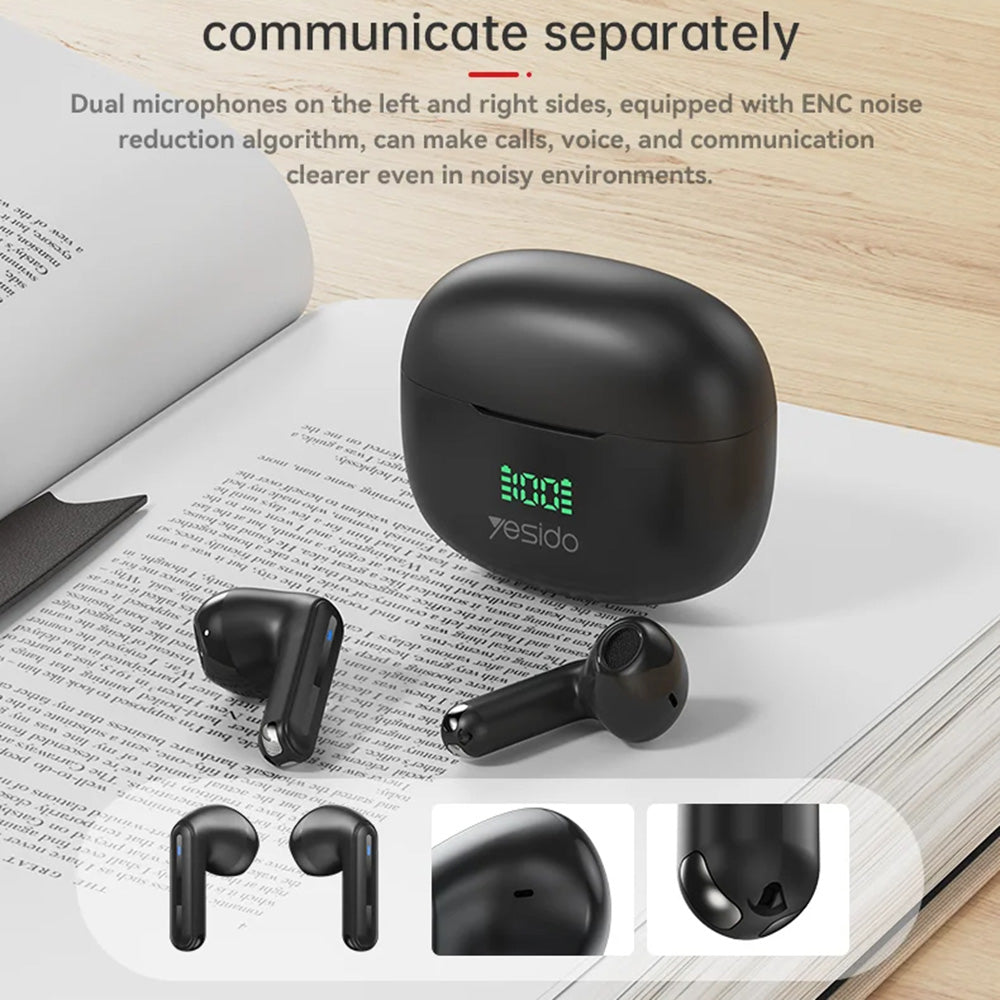 Handsfree Bluetooth Yesido TWS19, TWS, Fekete